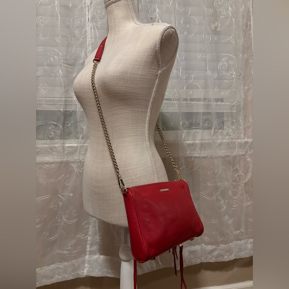 Rebecca Minkoff 5 Zip Red Crossbody Bag - Picture 15 of 16
